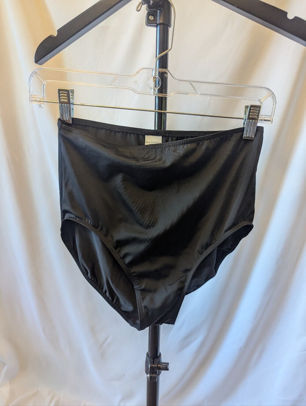 High-Waist Black Brief Dance Bottoms